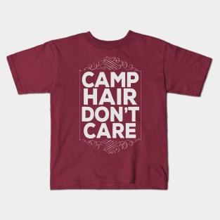 Funny Cute Camp Hair Don't Care Summer Camp Kids T-Shirt
